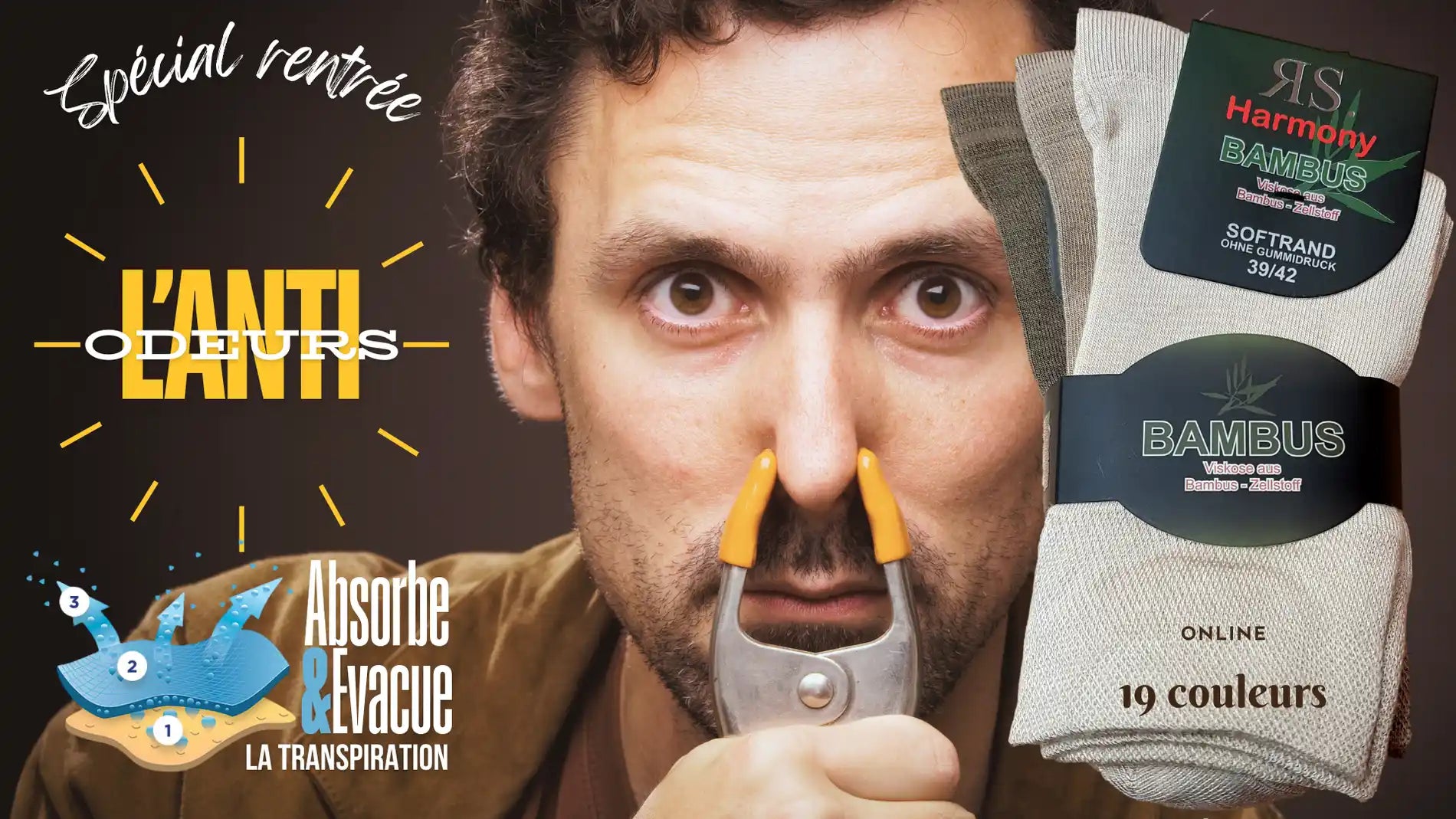 On se pince le nez quand on sent des pieds