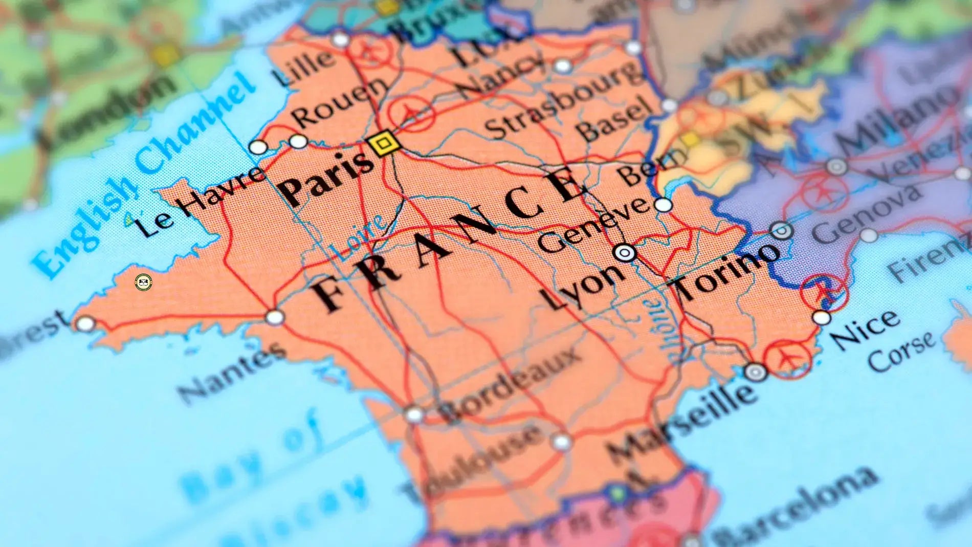 Carte de France des Régions où sont livrées les chaussettes bambou