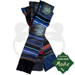 Chaussettes Hautes Rayées Couleur en Bambou - 3 Paires - Vignette | chaussettes-bambou.fr