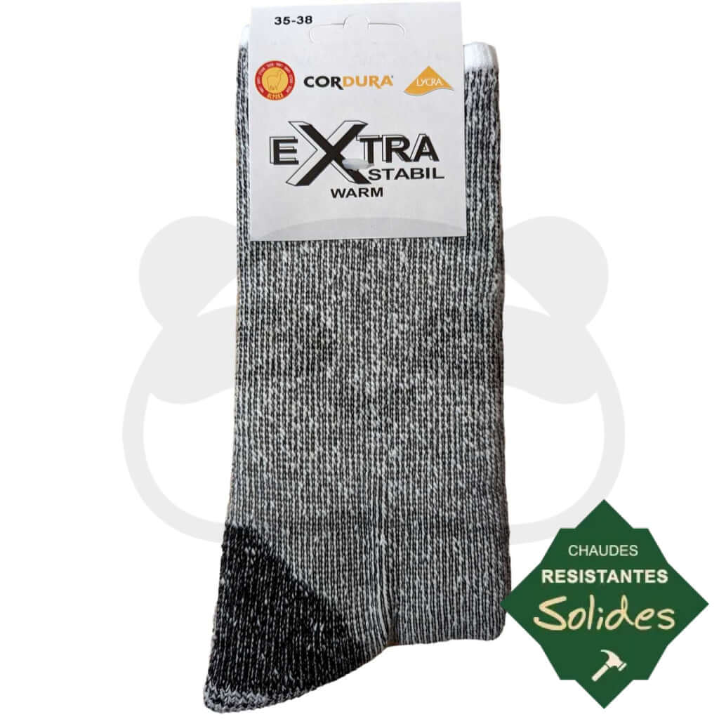 Chaussettes résistantes laine Extra chaudes Cordura® pour randonnées et marches en hiver