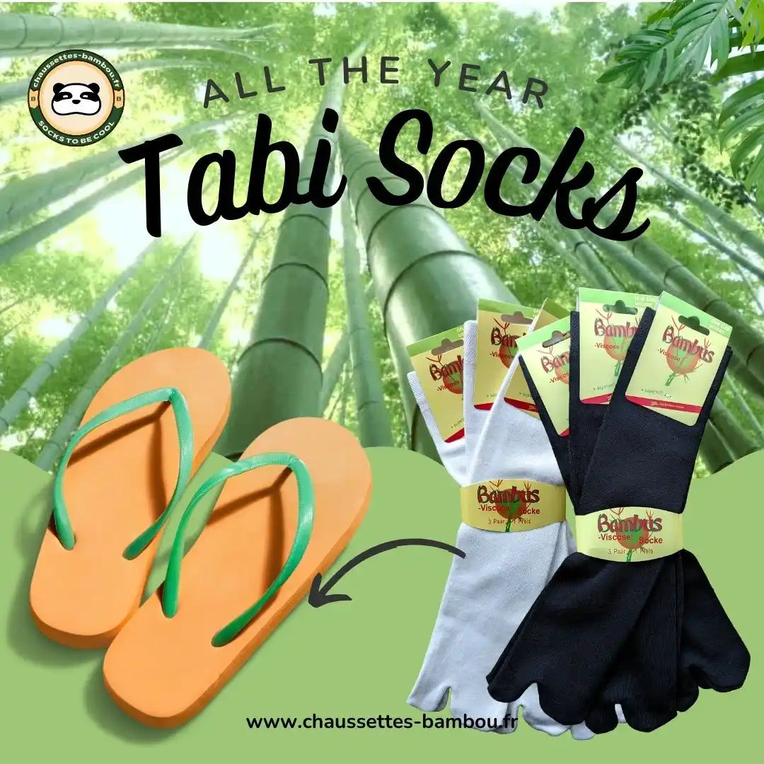 Tabi les chaussettes spéciales a mettre avec ses Tongs toute l'année