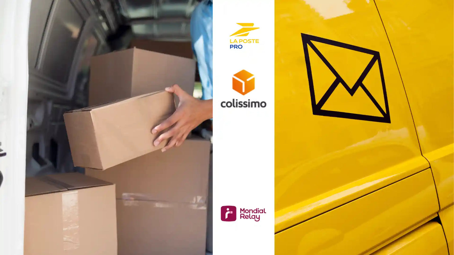Camions de livraison poste et point relais