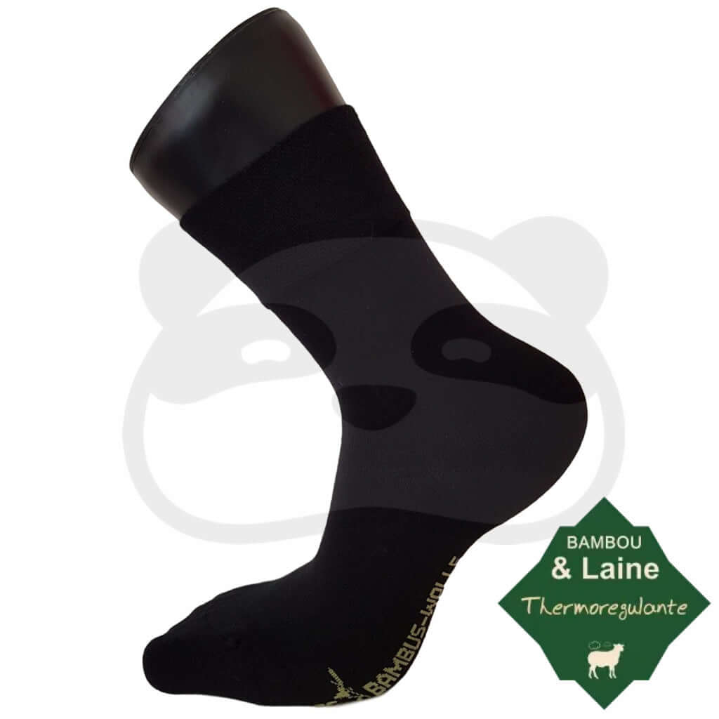 Chaussette Femme Laine Et Bambou 35/38 / Noir Chaussettes