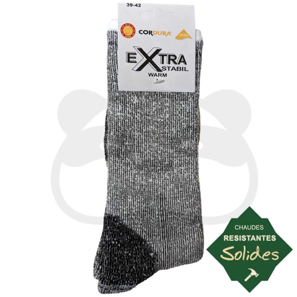 Chaussettes Solides Laine alpaga Et Cordura® 39/42 / Gris Clair Chiné