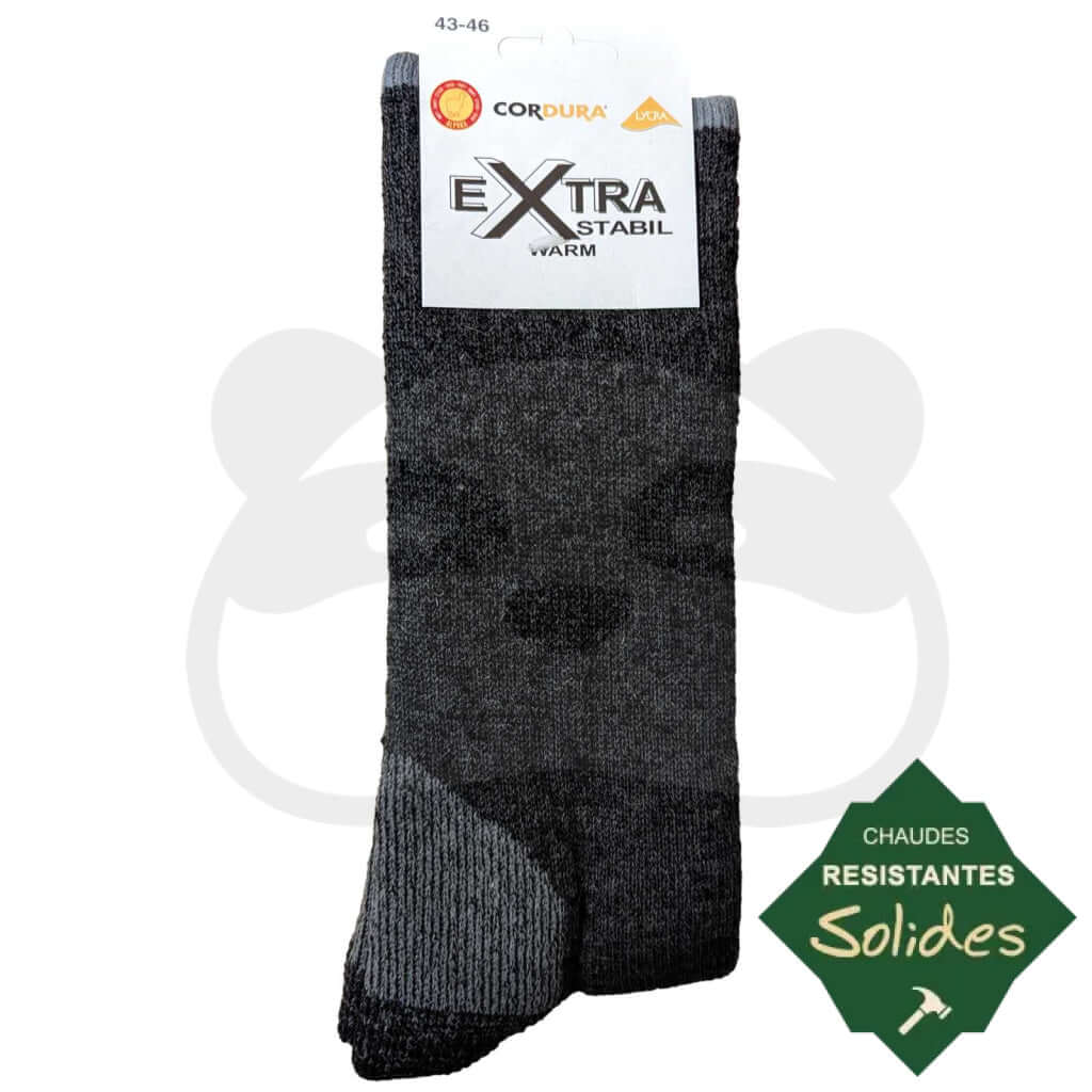 Chaussettes Chaudes - Laine alpaga Et Cordura® 43/46 / Anthracite
