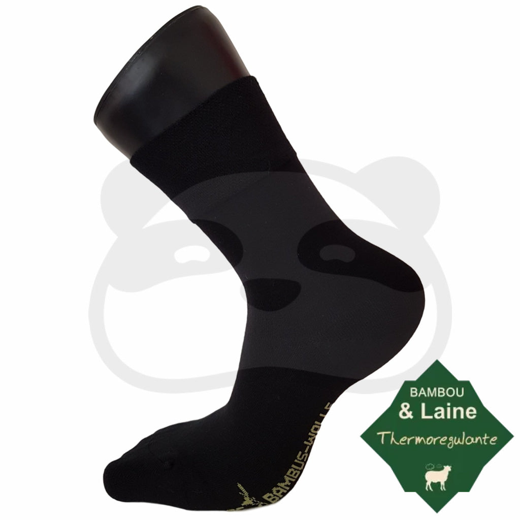 Chaussette Femme Laine Et Bambou 35/38 / Noir Chaussettes