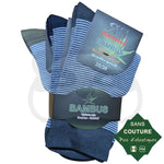 Chaussettes Rayures Fines en Bambou - 3 paires - Vignette | chaussettes-bambou.fr