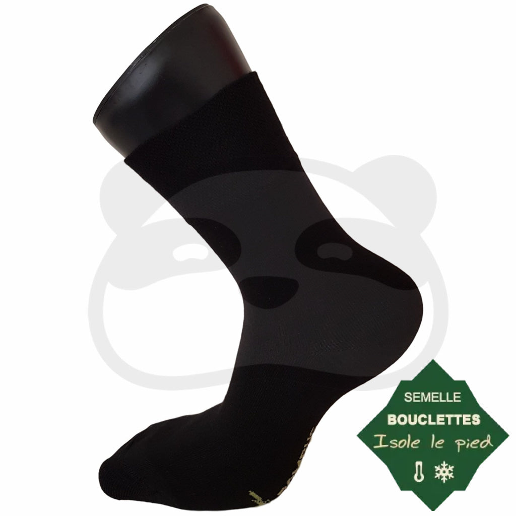 Chaussette Bambou Semelle Bouclettes 35/38 / Noir Chaussettes