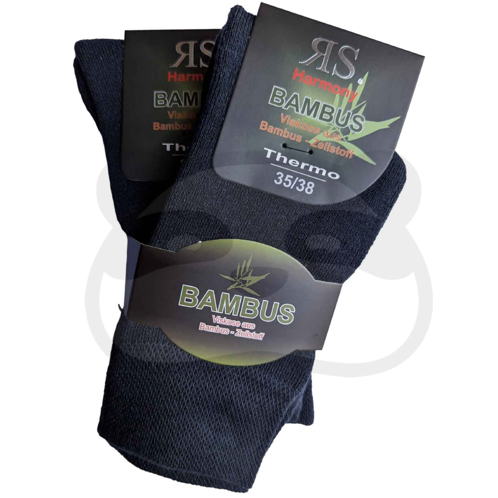 Chaussettes toute bouclette bambou thermiques anthracite par RS Harmony, chaudes, résistantes et solides, taille 35-38.