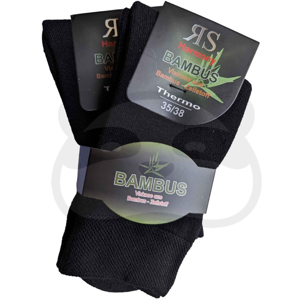 Chaussettes toute bouclette bambou noires, chaudes et résistantes, taille 35/38, étiquetées Thermo.