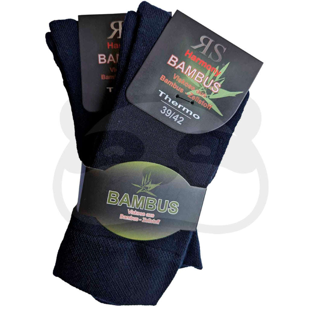 Chaussettes toute bouclette Bambou - 2 Paires 39/42 / Noir Chaussettes bambou bouclettes