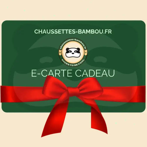 E-Carte Cadeau avec un nœud rouge, idéale pour faire plaisir et offrir du confort au quotidien.