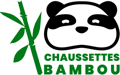 Logo Chaussettes-Bambou.Fr Avec Panda Et Tige De Bambou